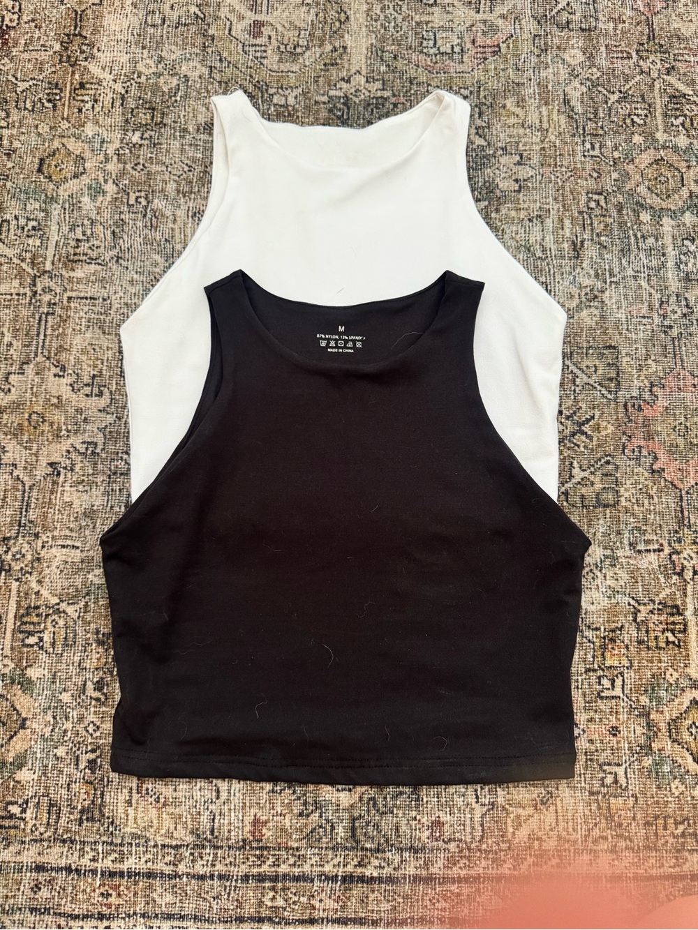 Classic Ribbed Tank Top Duo - Black & White